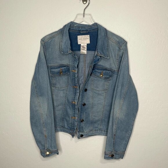 Social Standards by Sanctuary Classic Denim Jean Jacket Size XL - Picture 2 of 9